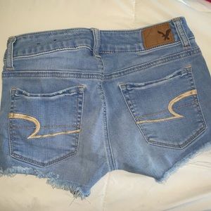American Eagle shortie shorts.